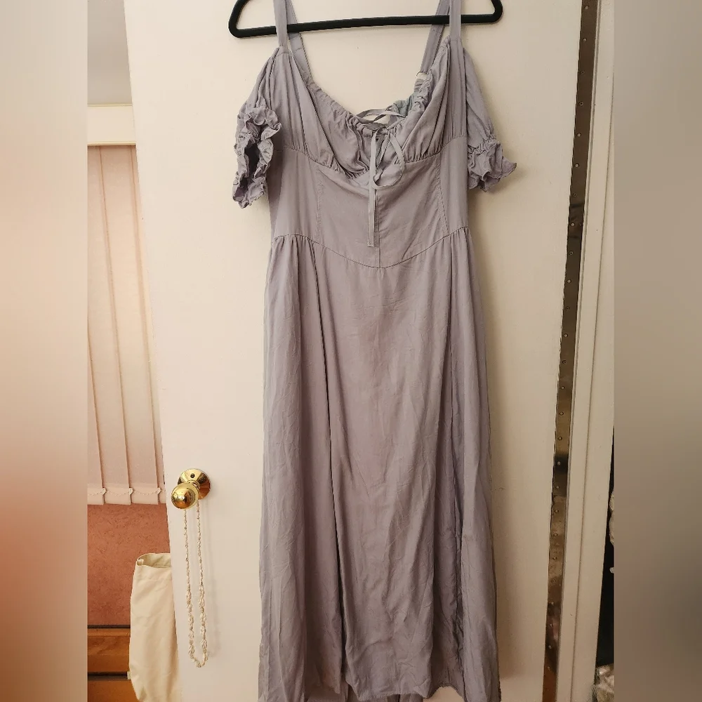 Aulieude Delilah Soft Blue Dress - Picture 2 of 4
